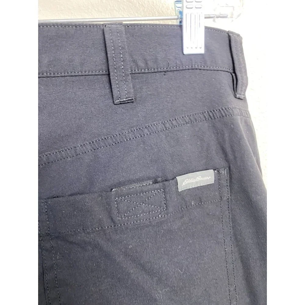 Eddie Bauer Convertible Cargo Black Pants Mens 40x34 Black Nylon Stretch Outdoor